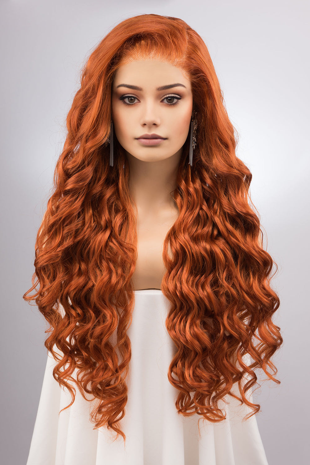 Ginger Curly 13" X 6" Lace Top Synthetic Hair Wig Merida