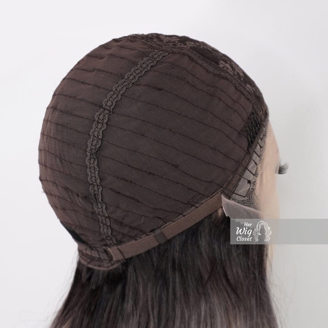 Ashy Sliver Ombre Wavy Lace Front Wig | Katalina