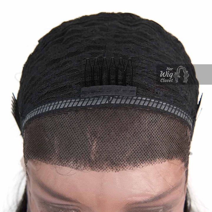 Samantha | Black Brown Ombre Wavy Lace Front Wig 24" Her Wig Closet