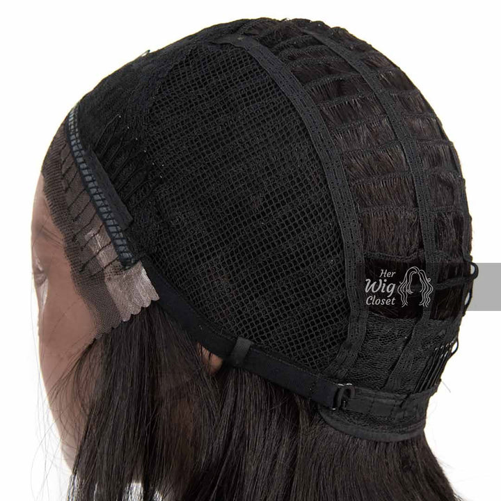 Samantha | Black Brown Ombre Wavy Lace Front Wig 24" Her Wig Closet