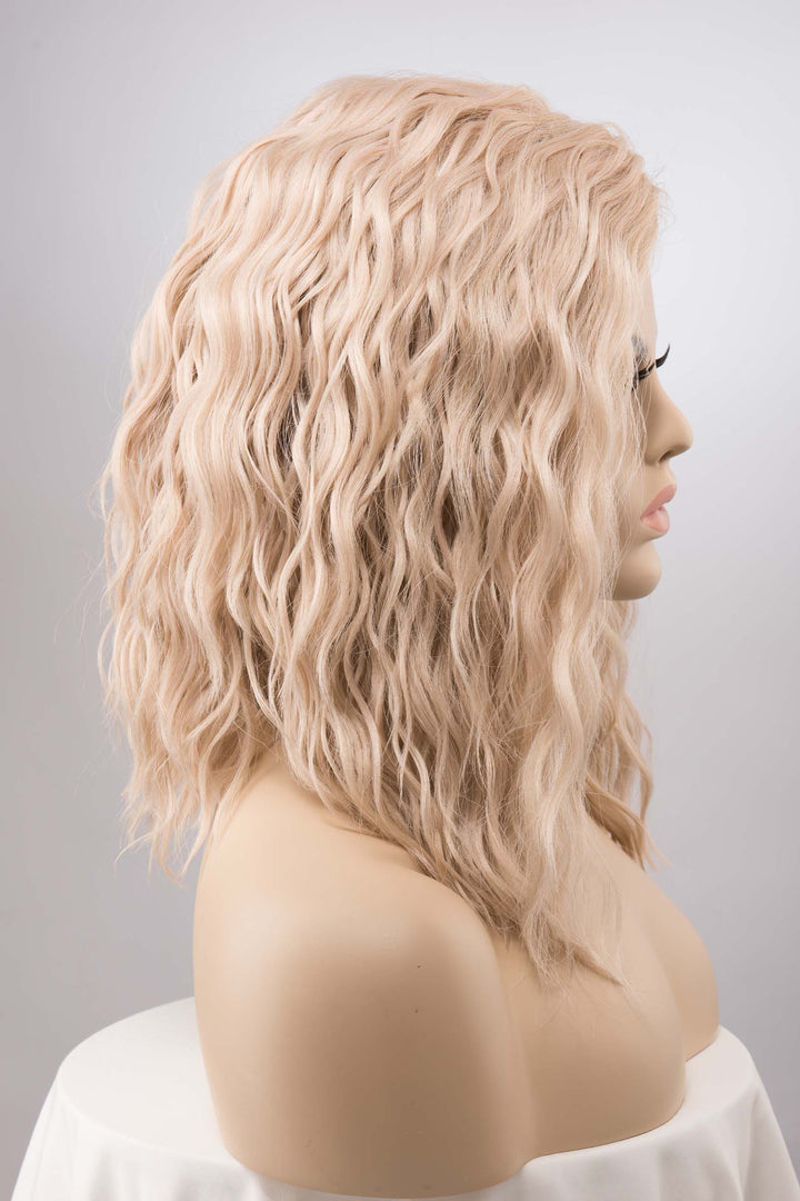 Ash Blonde Wig Loose Wave Lace Front Wig with Pink Silver Undertone Water Wave Wig Adelynn
