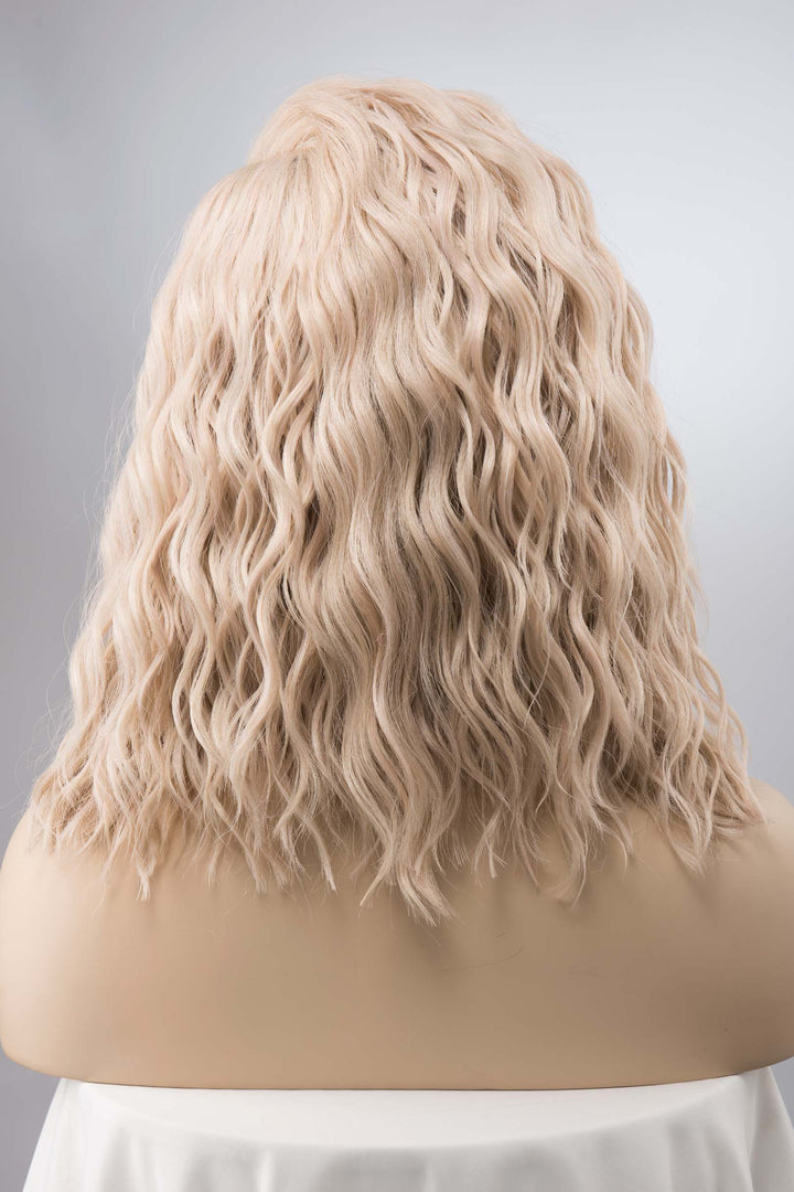 Ash Blonde Wig Loose Wave Lace Front Wig with Pink Silver Undertone Water Wave Wig Adelynn