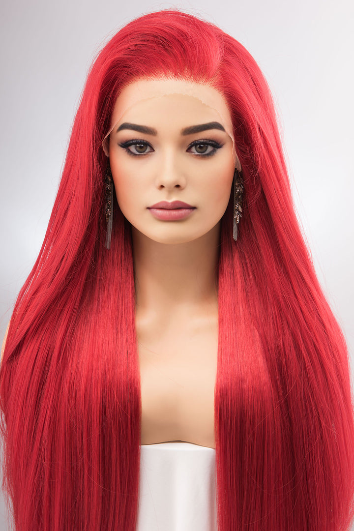 Red Wig Long Red Lace Wig Hollywood Glamour Wig Red Little Mermaid Wig Mera Wig Cosplay Wig Drag Queen Wig Aitana