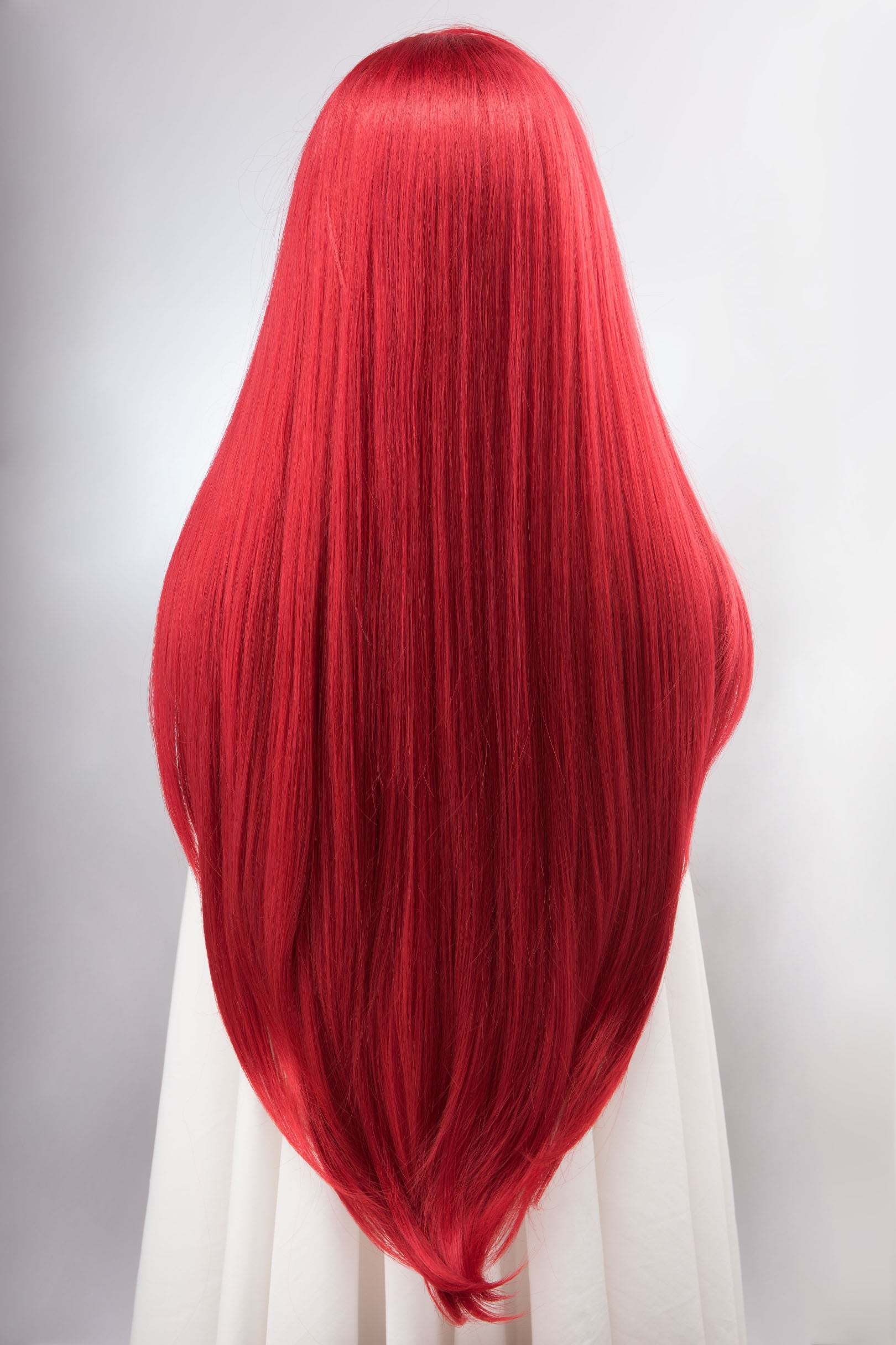 LEMEIZ Red Head Damen-Perücke – Lange, Gewellte Synthetikhaar-Perücke 22 Zoll Mit Pony, Ohne Kleber (LEMEIZ-240)
