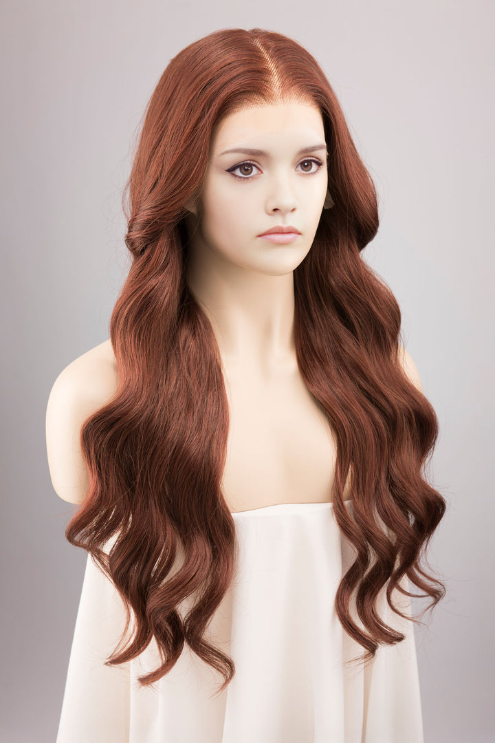 Alicent Hightower Wig  26" Auburn Wavy Lace Front Wig