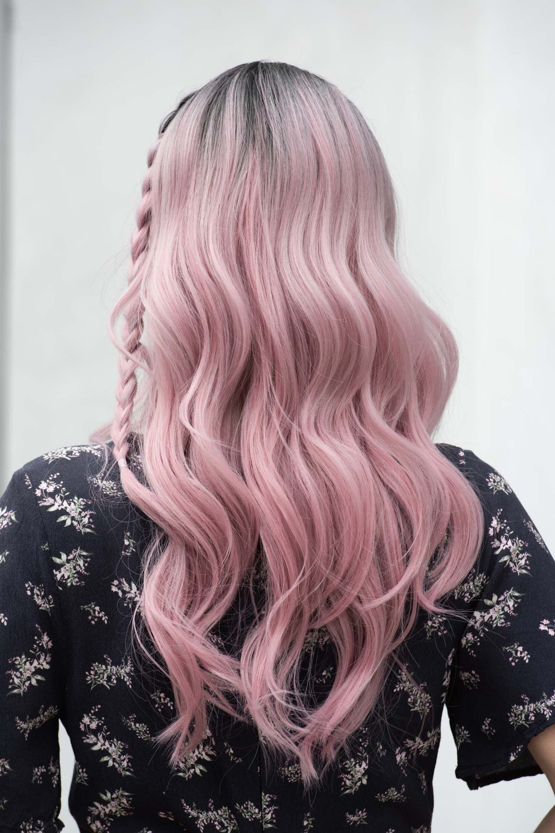 Pastel Pink Ombre Wavy Lace Front Synthetic Wig Ashley