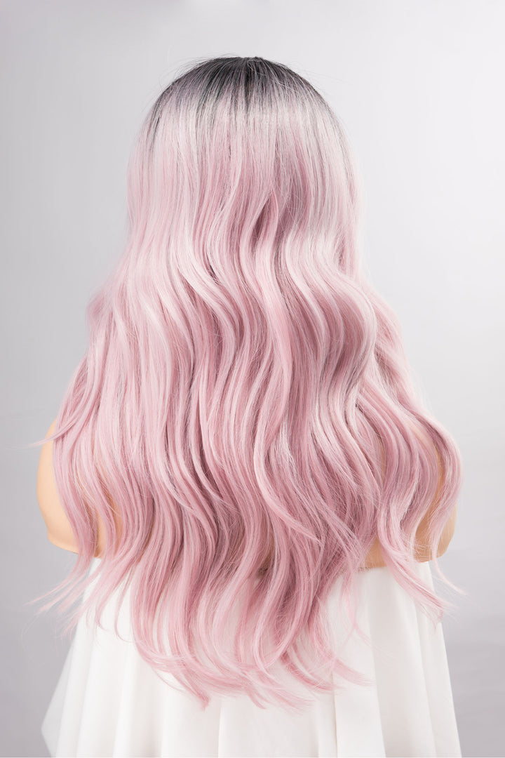 Ashley | Silver/Pink Ombre Lace Front Wig 20"