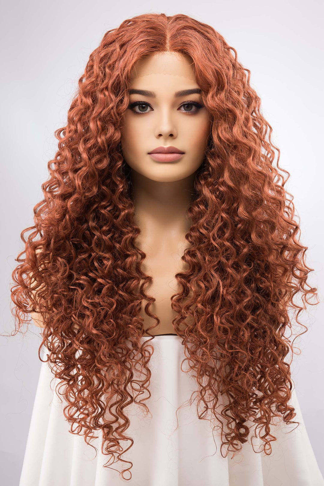 Auburn Ginger Wig Lace Front Curly Wig Orange Copper Wig Merida Cosplay Lace Wig Drag Queen Wig Halloween Costume Wig AUTUMN