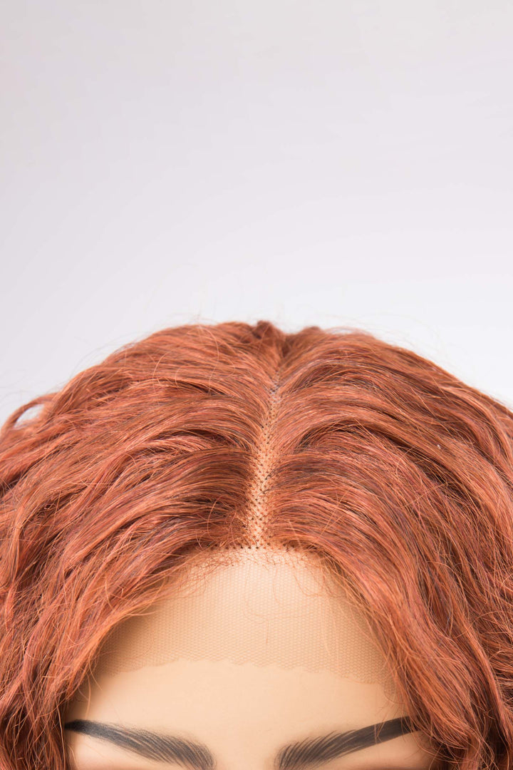 Auburn Ginger Wig Lace Front Curly Wig Orange Copper Wig Merida Cosplay Lace Wig Drag Queen Wig Halloween Costume Wig AUTUMN