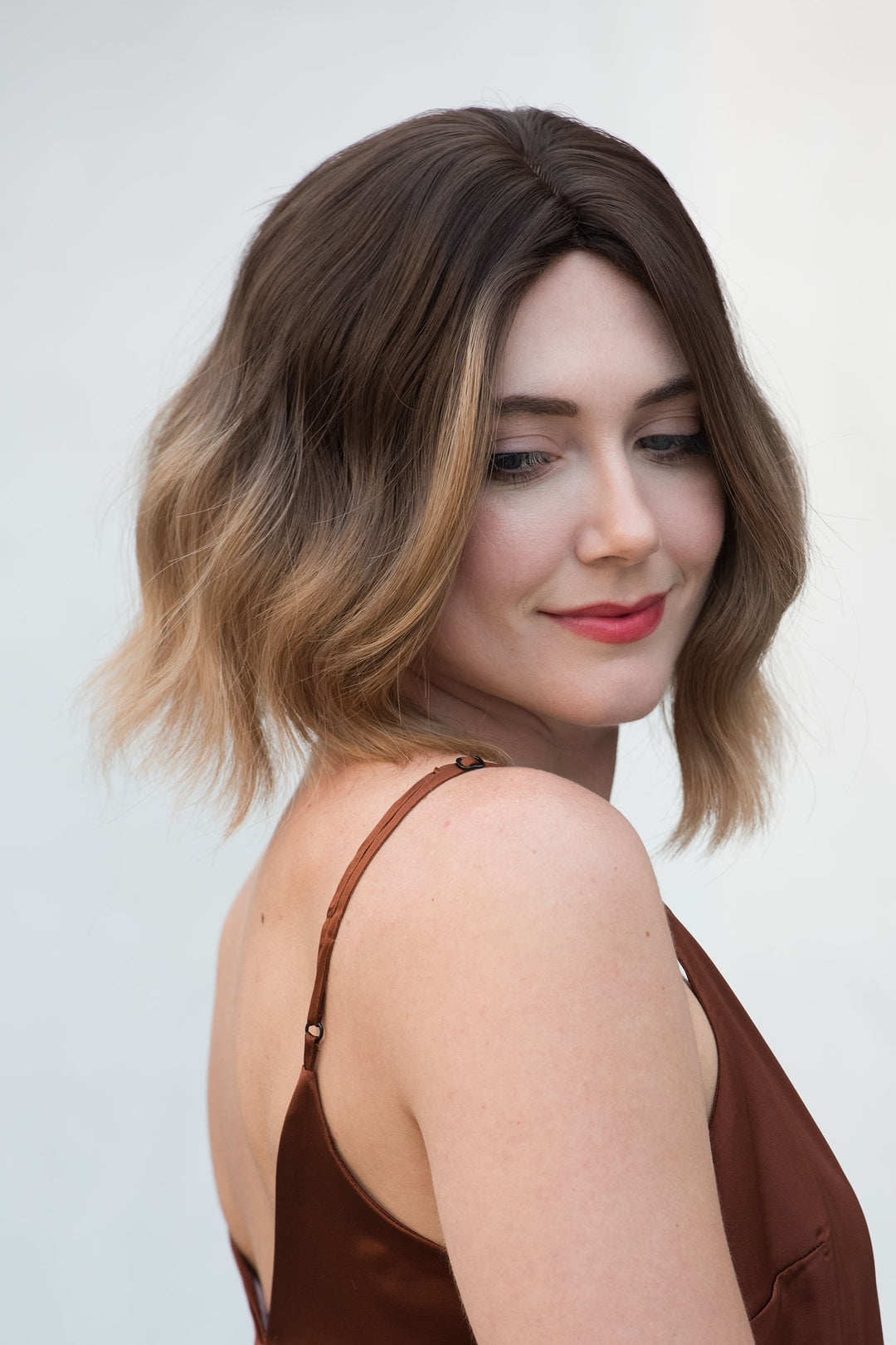 Blonde Ombre Wavy Synthetic Bob Wig Blake