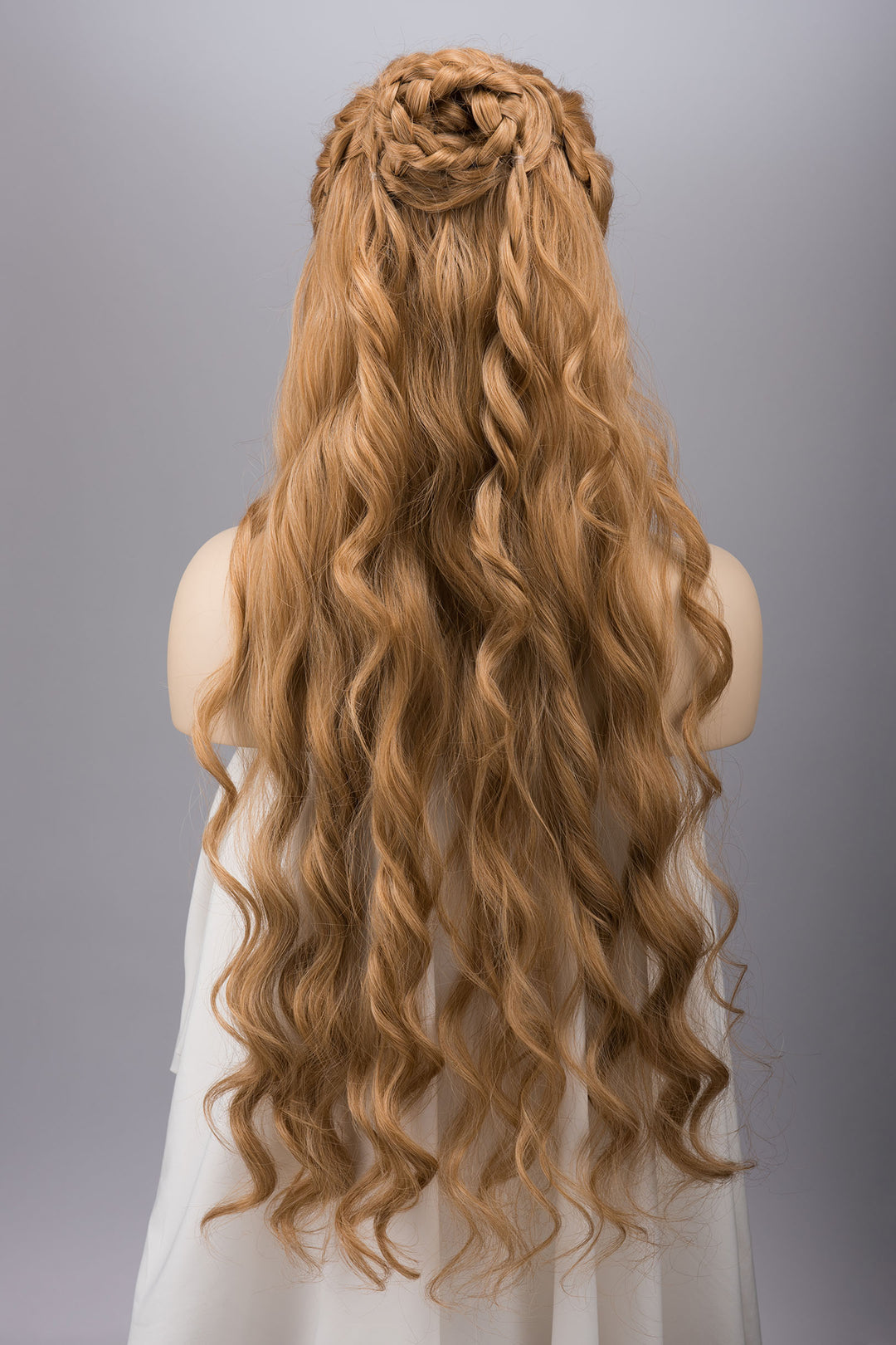 Strawberry Blonde Curly Lace Top Synthetic Wig Idina