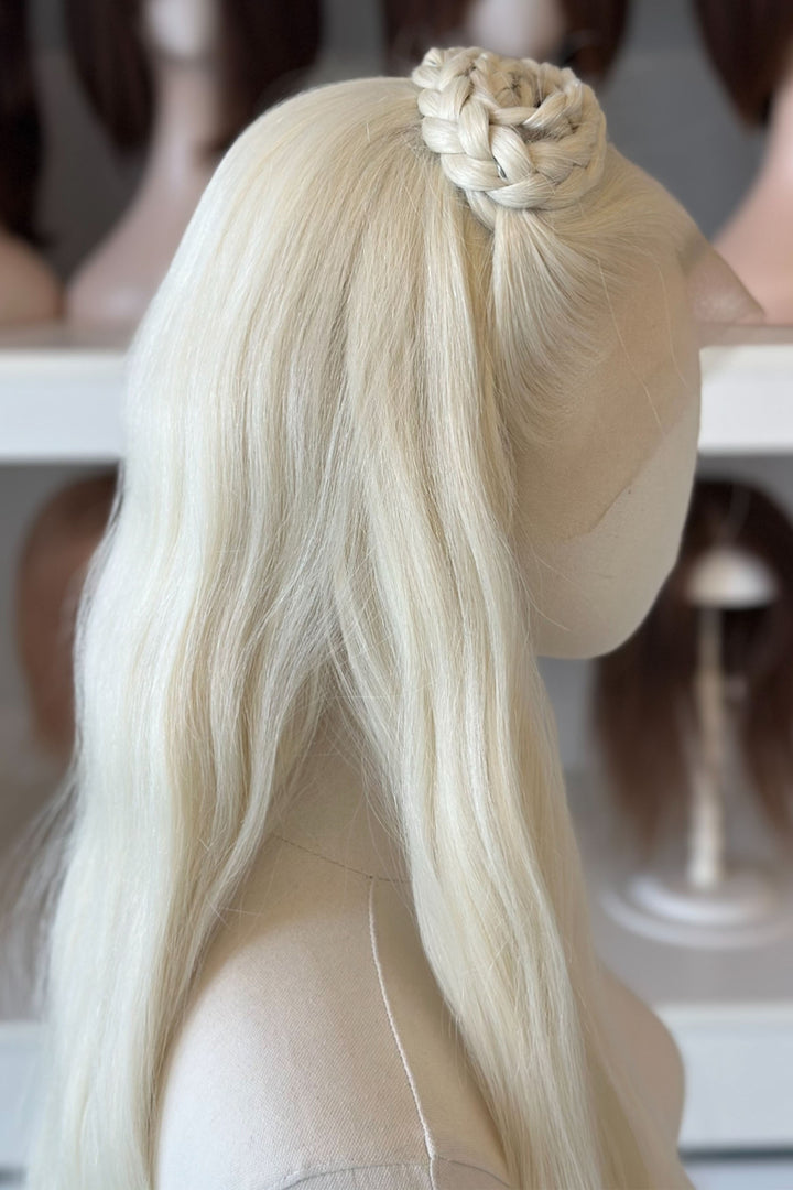 Icy Blonde Large Lace 13x6 Long Wavy Wig Daenerys