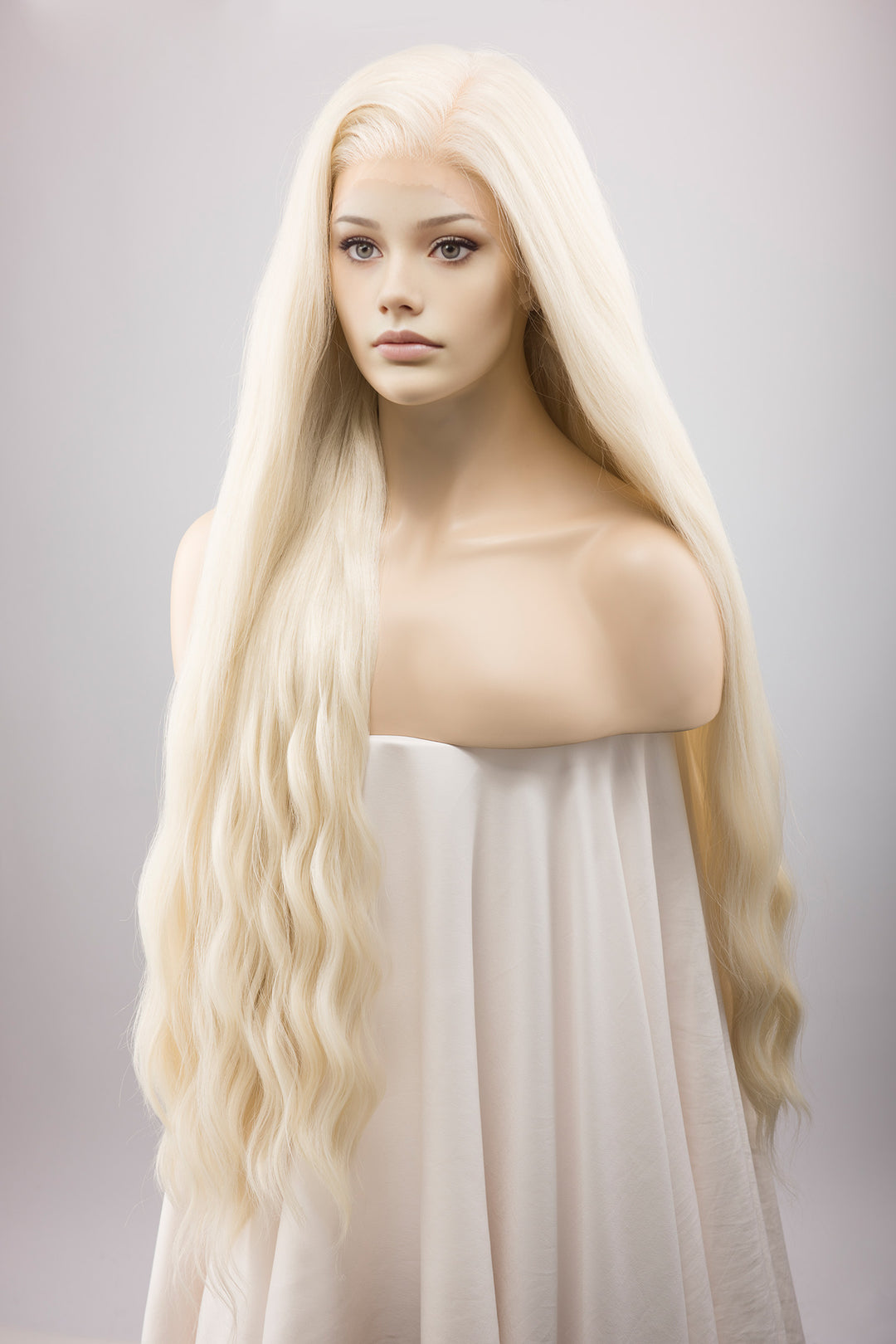 Icy Blonde Large Lace 13x6 Long Wavy Wig Game of Throne Rhaenyra Daenerys