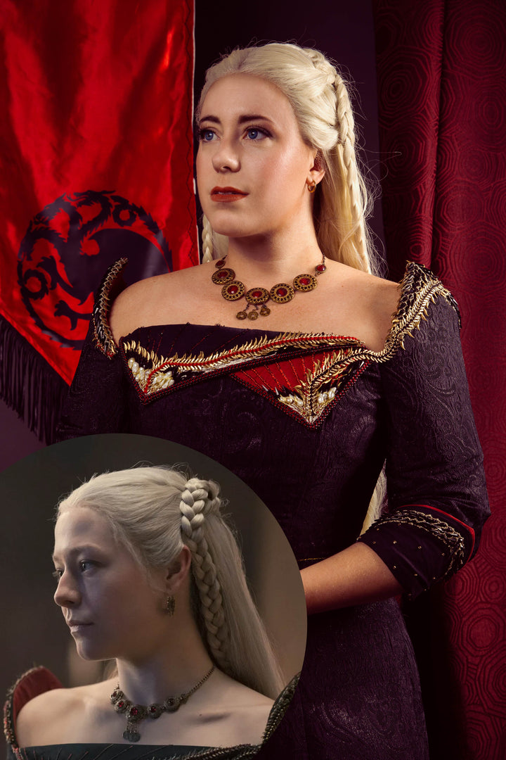 Icy Blonde Large Lace 13x6 Long Wavy Wig Game of Throne Rhaenyra Daenerys