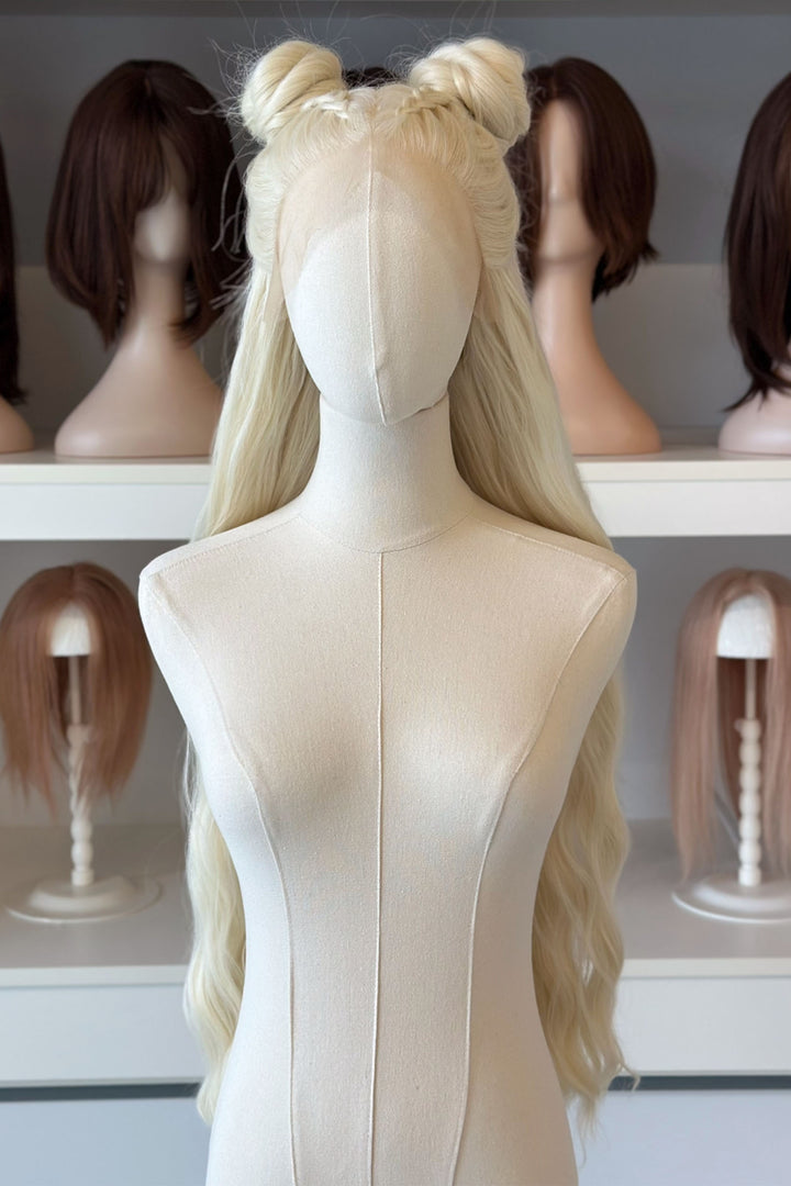 Icy Blonde Large Lace 13x6 Long Wavy Wig Daenerys