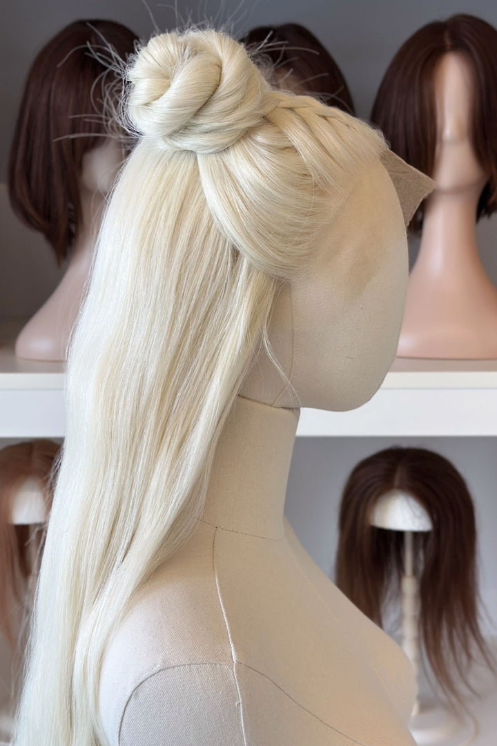 Icy Blonde Large Lace 13x6 Long Wavy Wig Daenerys