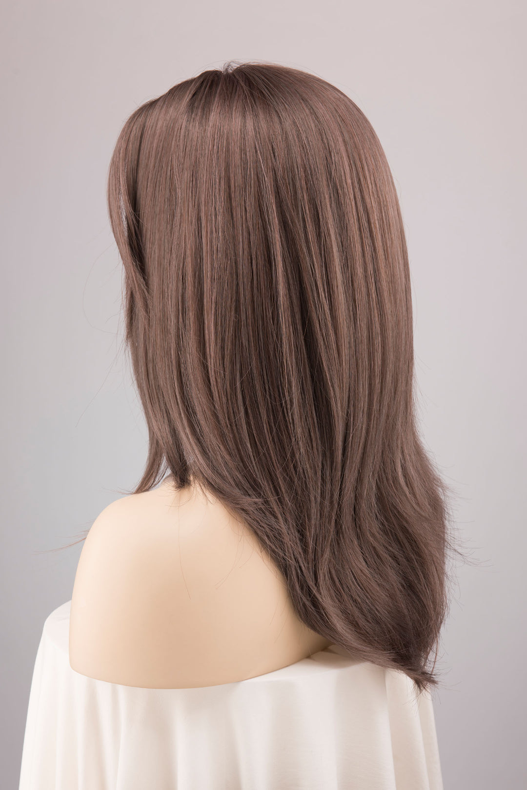 Ash Brown Striaght Wig with Purple Undertone Eliana