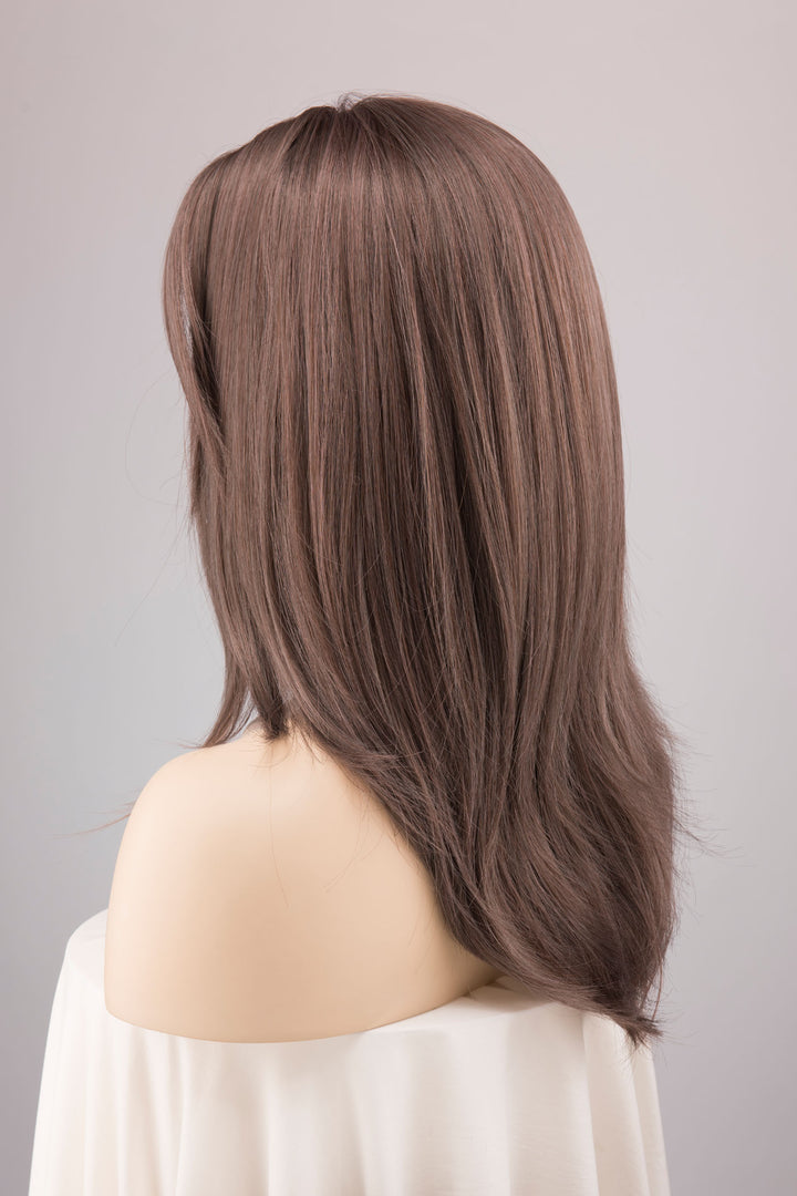 Ash Brown Striaght Wig with Purple Undertone Eliana