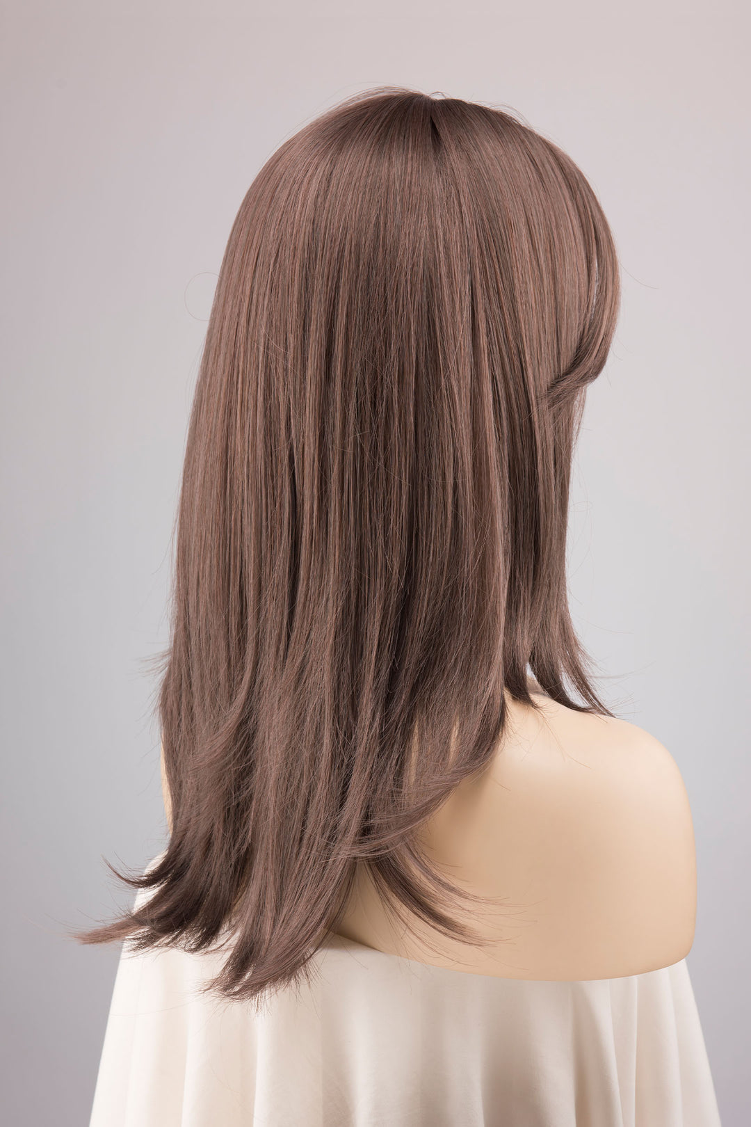 Ash Brown Striaght Wig with Purple Undertone Eliana