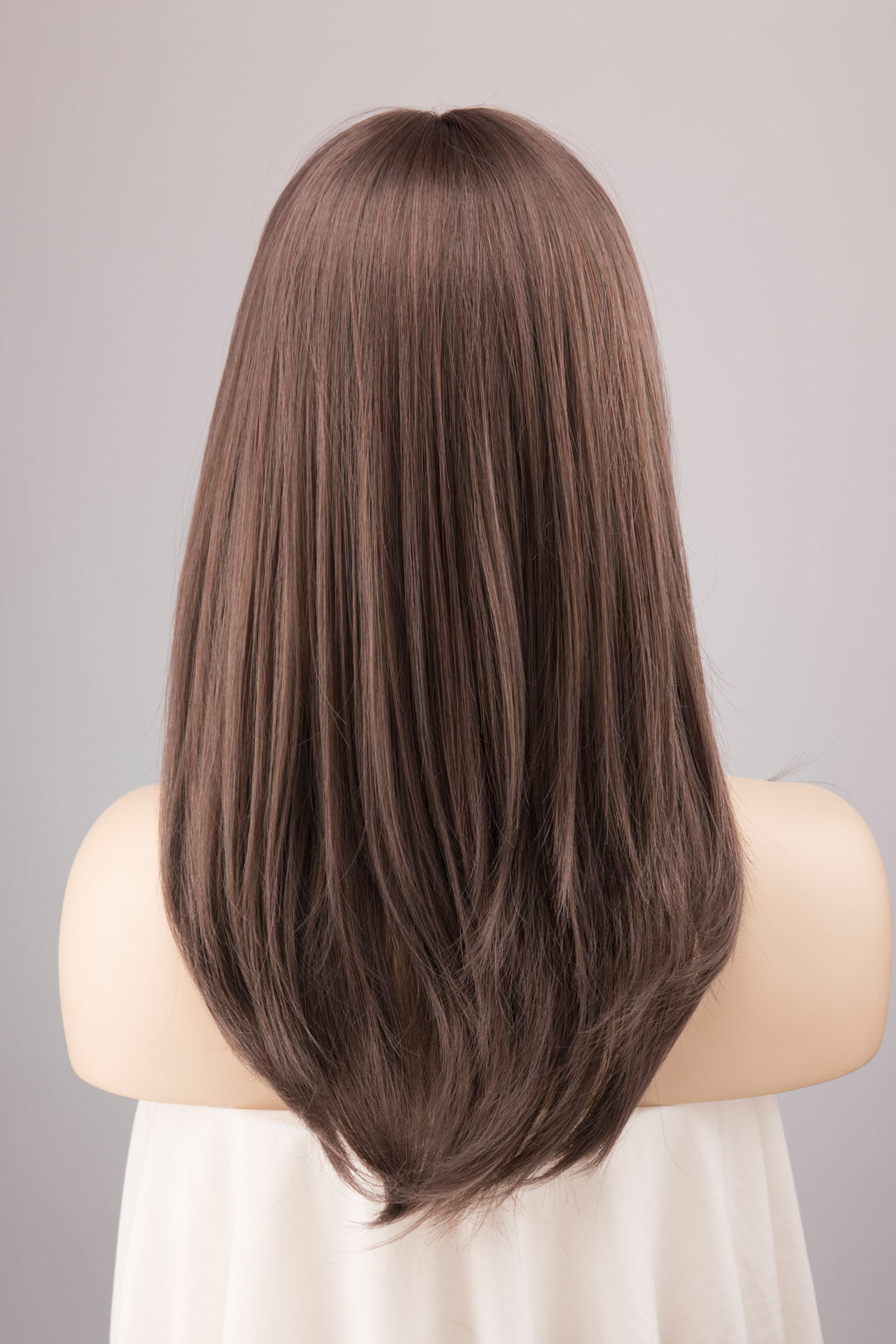 Ash Brown Striaght Wig with Purple Undertone Eliana