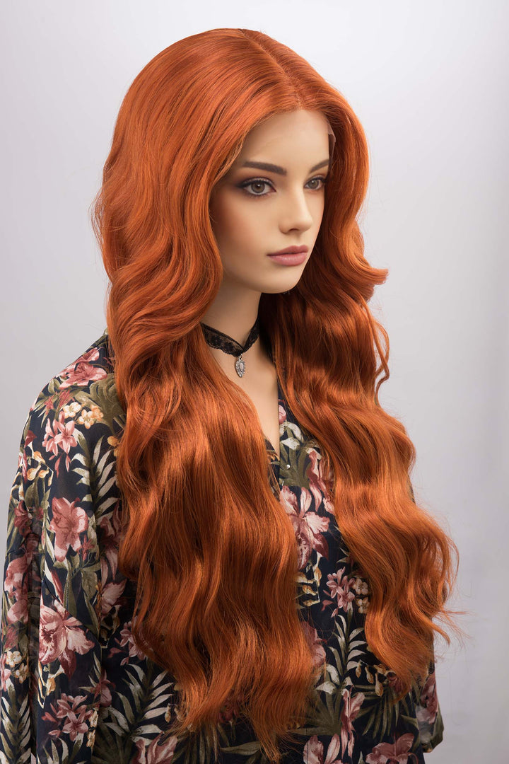 Ginger Wavy Lace Front Synthetic Wig Erin