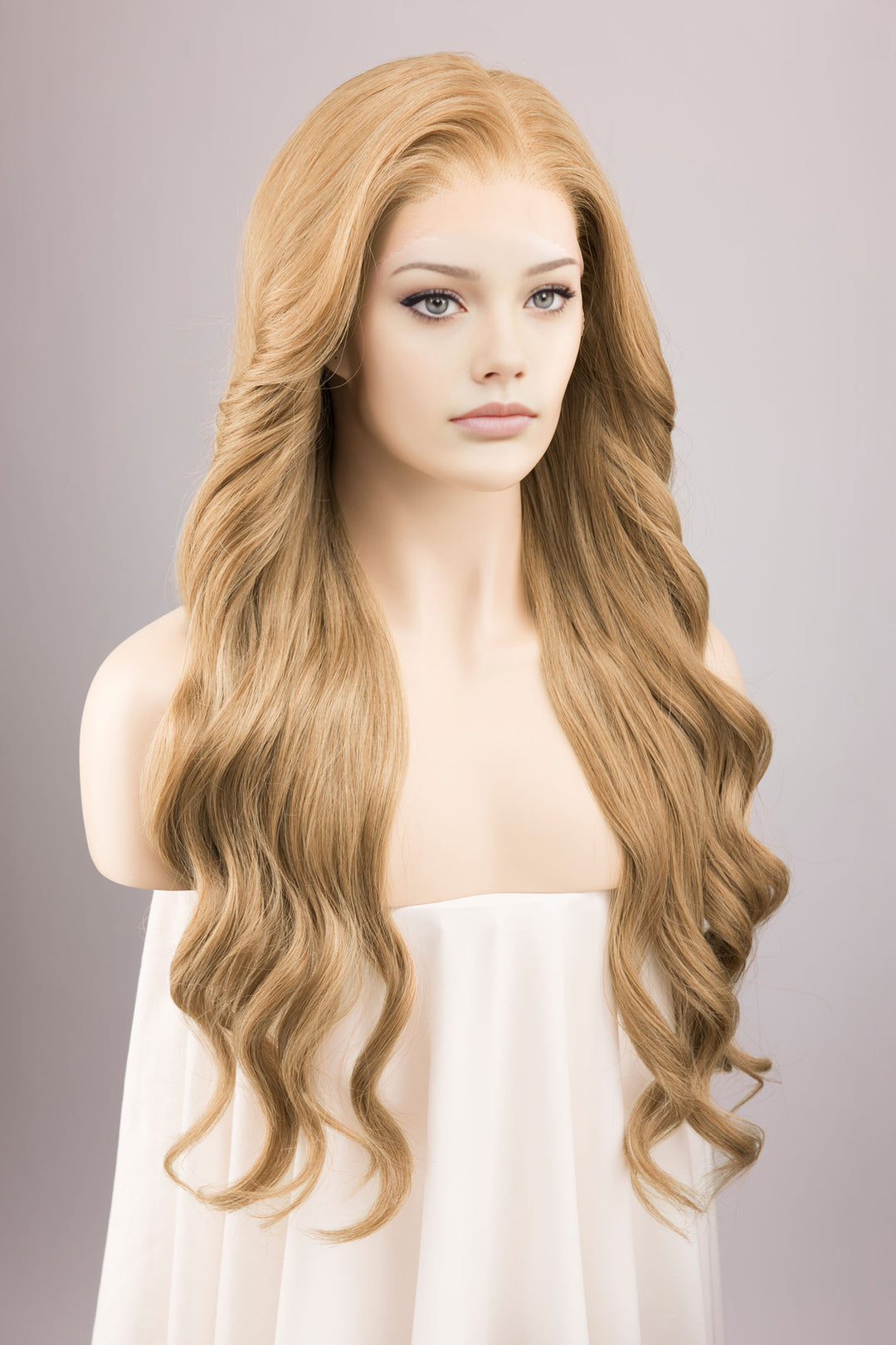 High Lady Lace Wig Golden Brown Wavy Hair ACOTAR Cosplay