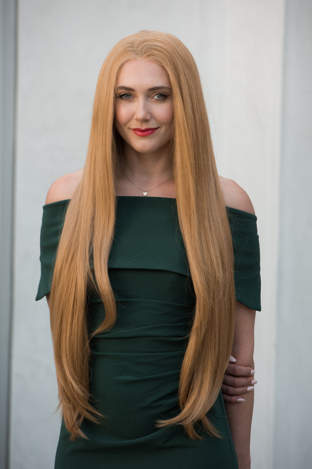 Strawberry Blonde Straight Lace Front Synthetic Wig Ivana