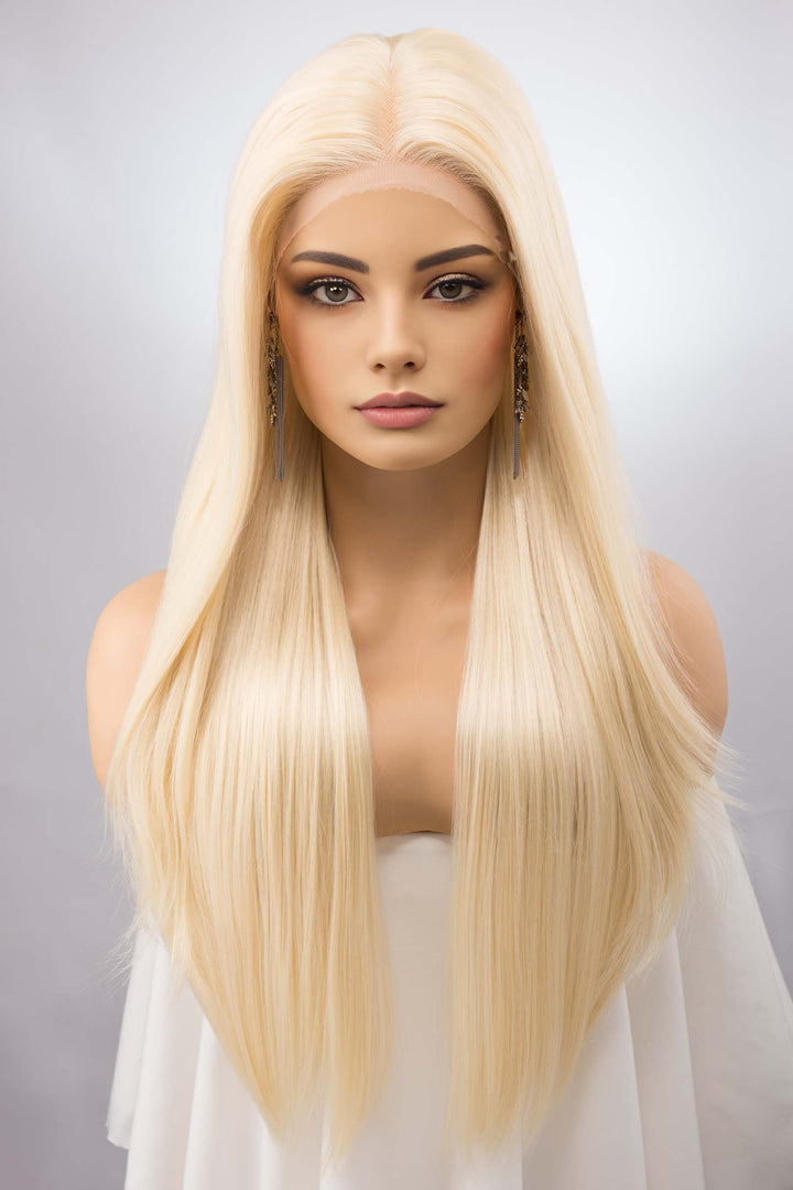 Platinum Blonde Wig Lace Front Wig Barbie Blonde Cosplay Wig Halloween Costume Wig Drag Queen Wig Ivy