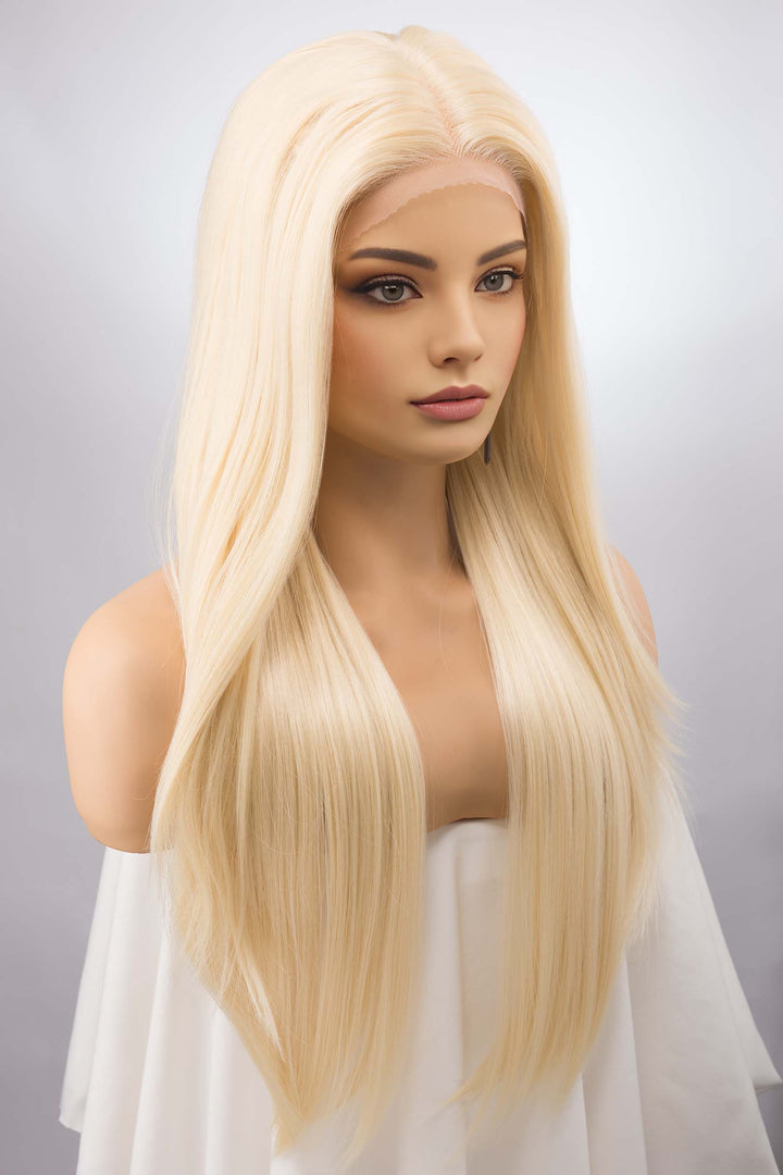 Platinum Blonde Wig Lace Front Wig Barbie Blonde Cosplay Wig Halloween Costume Wig Drag Queen Wig Ivy