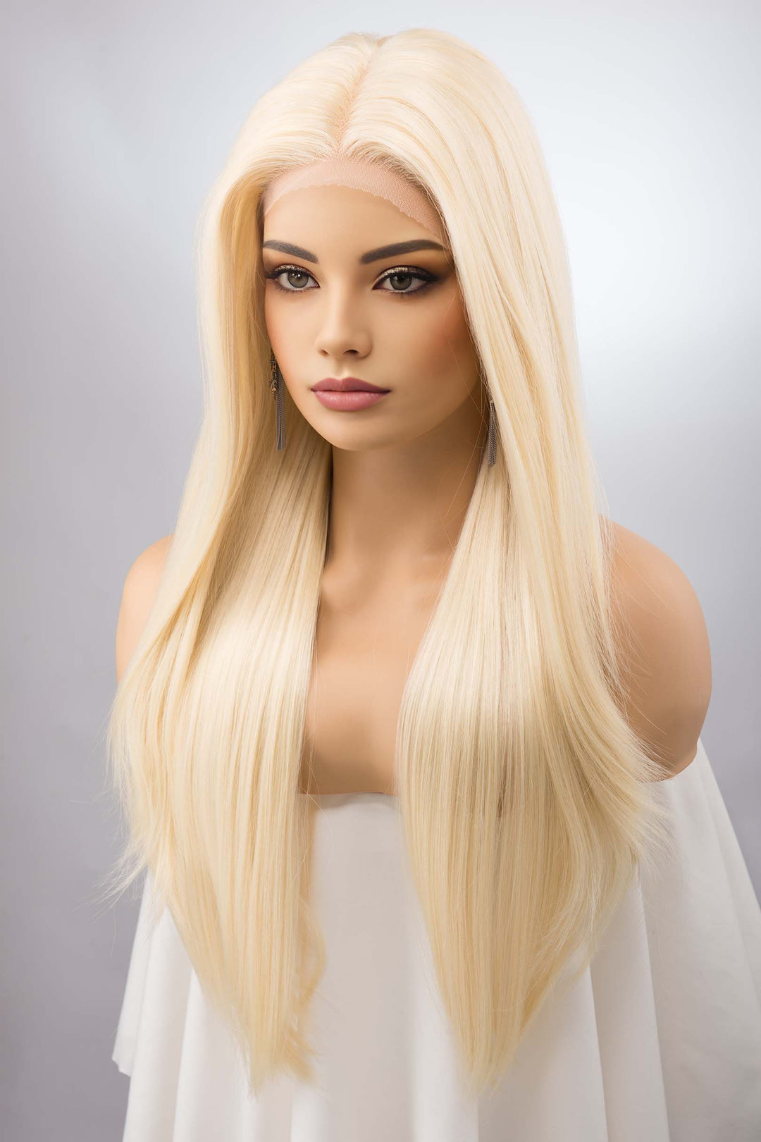 Platinum Blonde Wig Lace Front Wig Barbie Blonde Cosplay Wig Halloween Costume Wig Drag Queen Wig Ivy