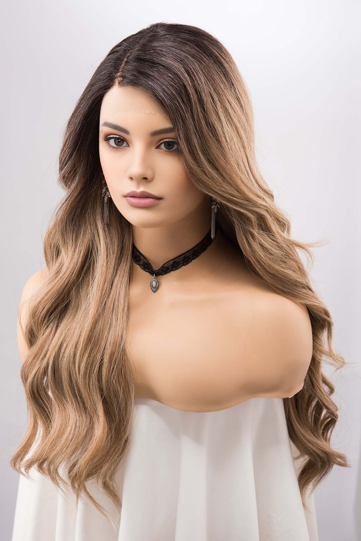 Ash Balayage Blonde Wig Golden Ash Blonde Lace Front Wig Ombre Blonde Wig Cosplay Wig Party Hair Her Wig Closet Kendall