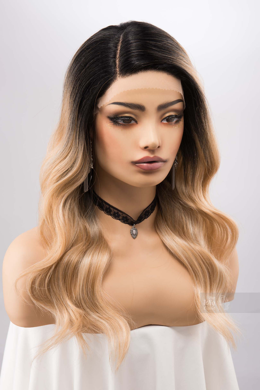 Ombre Platinum Blonde Wig Golden Creamy Lace Front Wig for Hair Loss Wig for Chemo Cosplay Wig Party Hair Her Wig Closet Keira