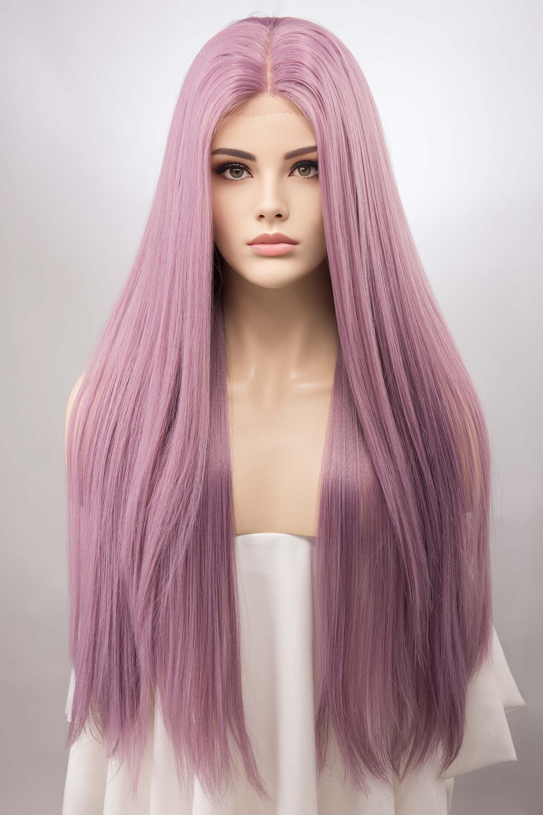 Lilac Lace Front Wig Lavender Color Hair Cosplay Wig Light Purple Straight Wig Drag Queen Wig Halloween Costume Wig Kylin