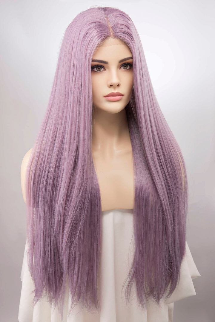 Lavender Straight Lace Front Synthetic Wig Kylin