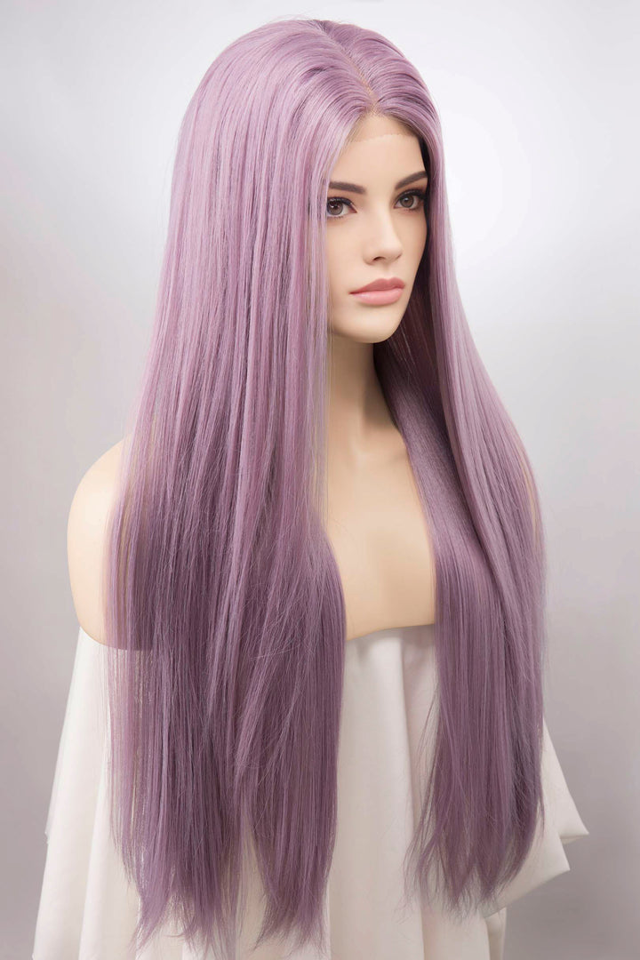 Lavender Straight Lace Front Synthetic Wig Kylin