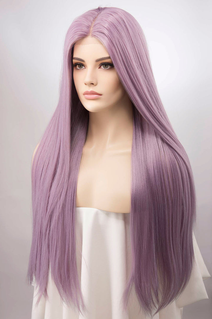 Lavender Straight Lace Front Synthetic Wig Kylin