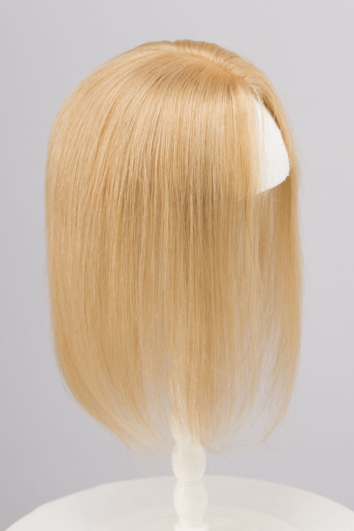 Ash Blonde Balayage Mono Top European Human Hair Topper 10 Inches