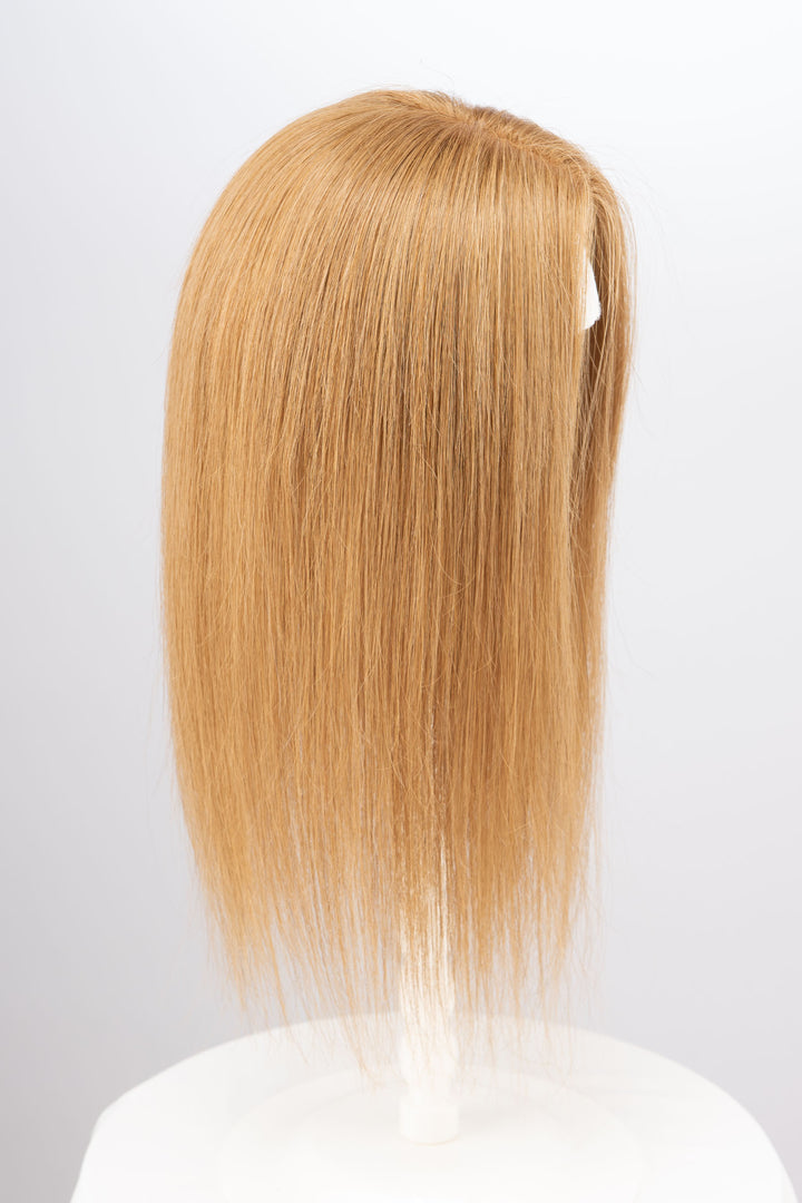 Ash Blonde Balayage Mono Top European Human Hair Topper 14 Inches