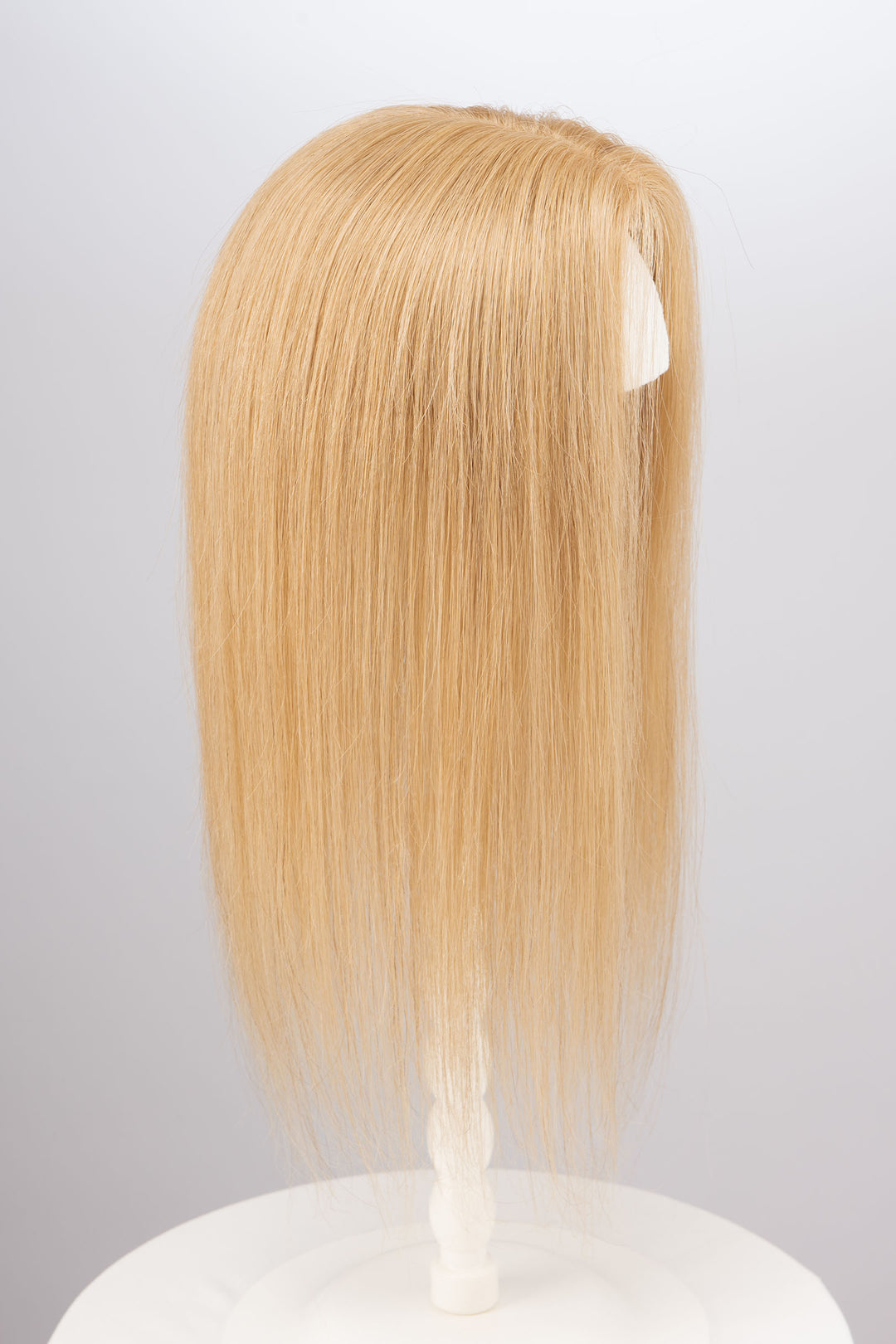 Ash Blonde Balayage Mono Top European Human Hair Topper 14 Inches