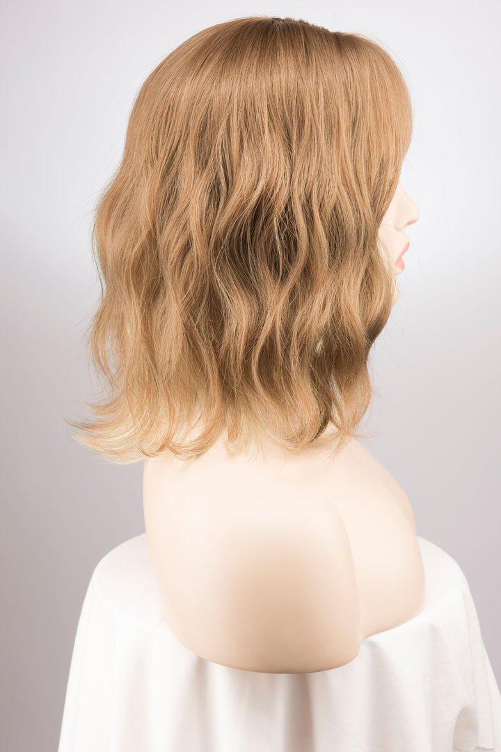 Honey Blonde Wavy Bob Wig with Bangs Mackenzie