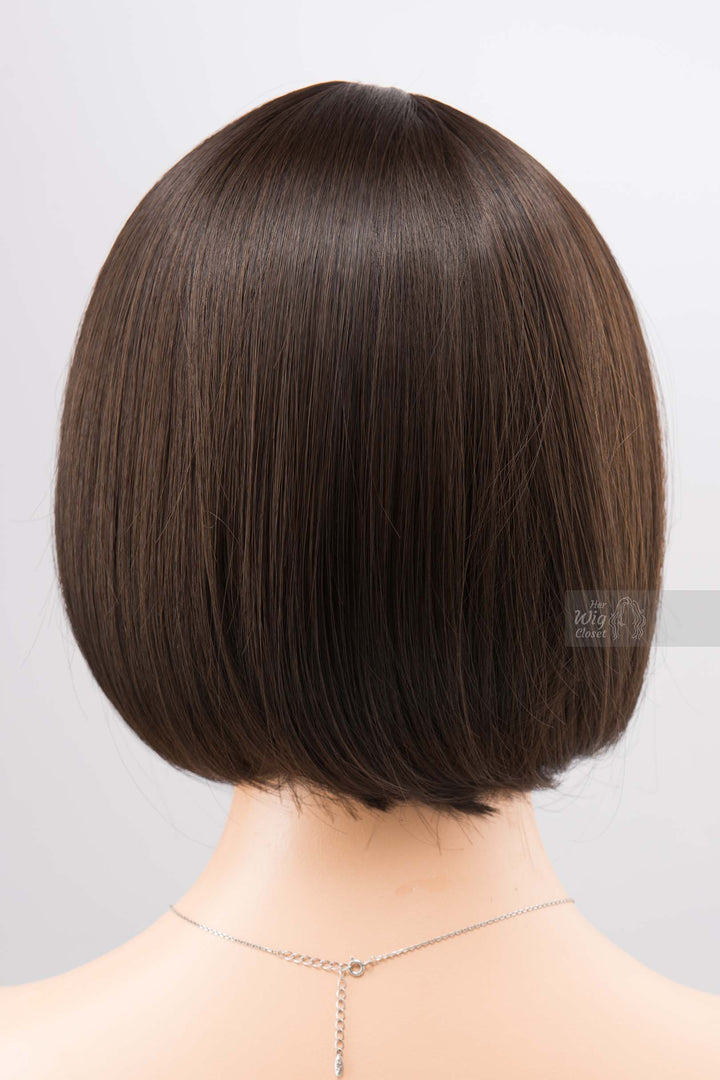 Natural Black Short Bob Wig with Bangs Pulp Fiction Cosplay Wig Mae