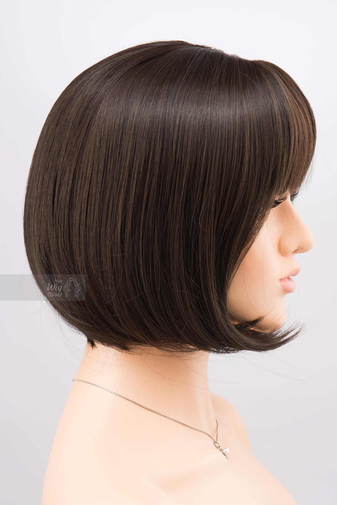 Natural Black Short Bob Wig with Bangs Pulp Fiction Cosplay Wig Mae