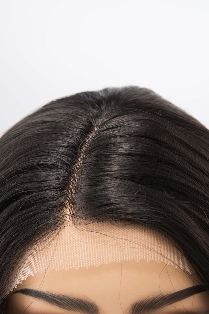Jet Black Wavy Lace Front Synthetic Wig Megan