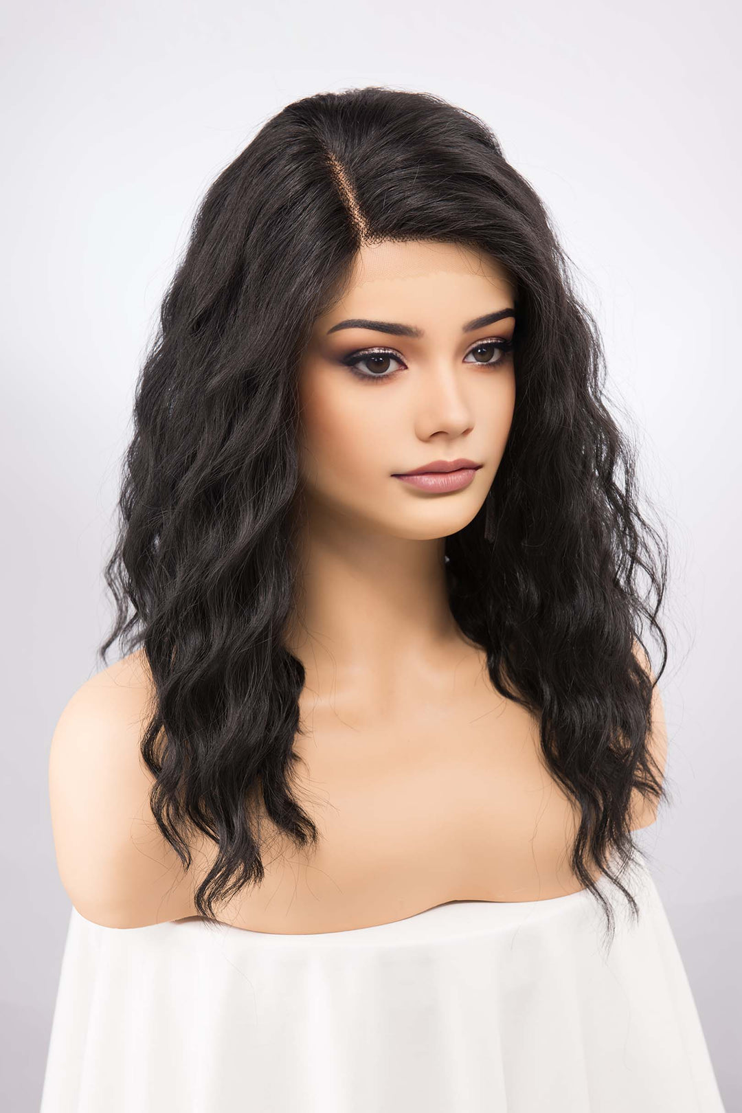 Natural Black Wavy Wig Jet Black Lace Front Wig Beach Wavy Wig Daily Use Natural Wig Drag Queen Wig Halloween Costume Wig Micah