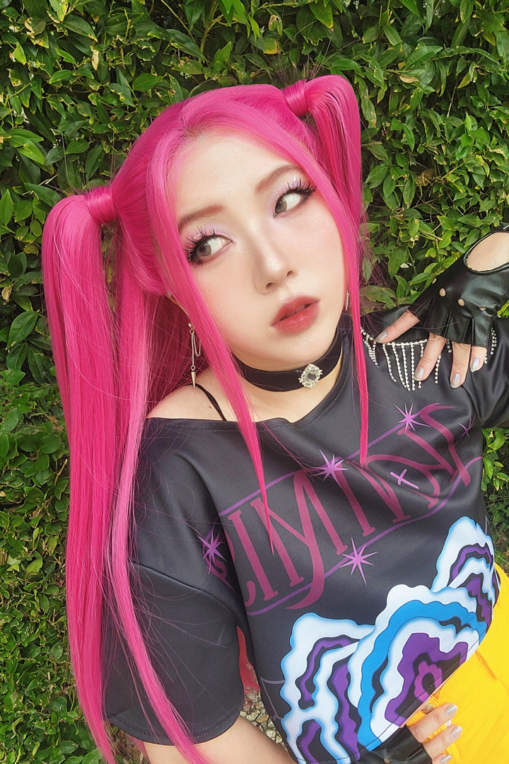Hot Pink Straight Lace Front Wig Mira