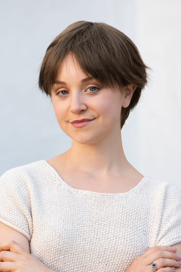 Natural Brown Pixie Cut Synthetic Wig with Bangs Miriam