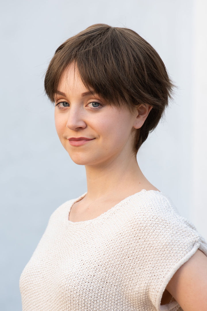 Natural Brown Pixie Cut Synthetic Wig with Bangs Miriam