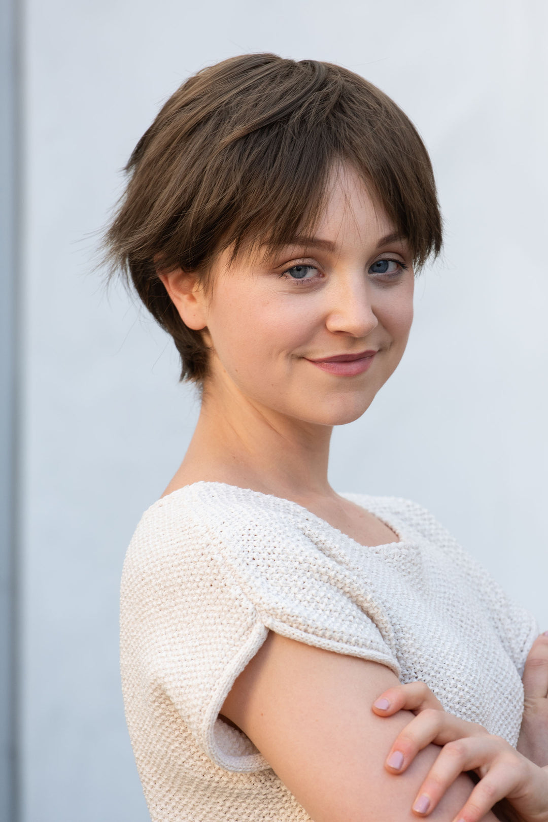 Natural Brown Pixie Cut Synthetic Wig with Bangs Miriam