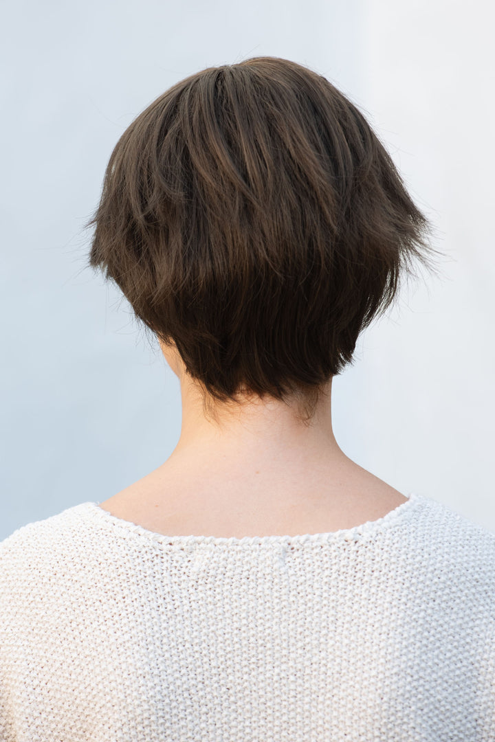 Natural Brown Pixie Cut Synthetic Wig with Bangs Miriam