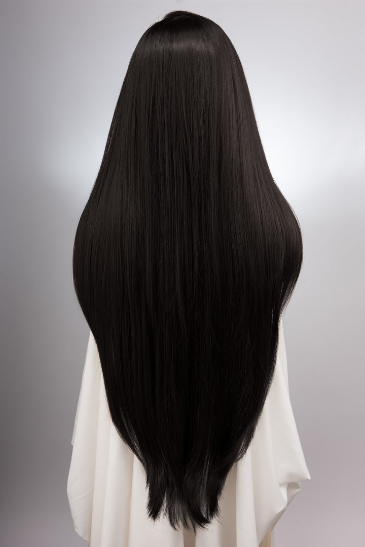 Natural Black Straight Lace Top Synthetic Wig Myla